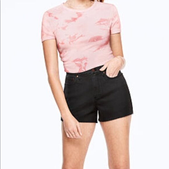 PINK VICTORIA’S SECERT BLACK HIGH-WAISTED CUT OFF DENIM SHORTS - Picture 2 of 7